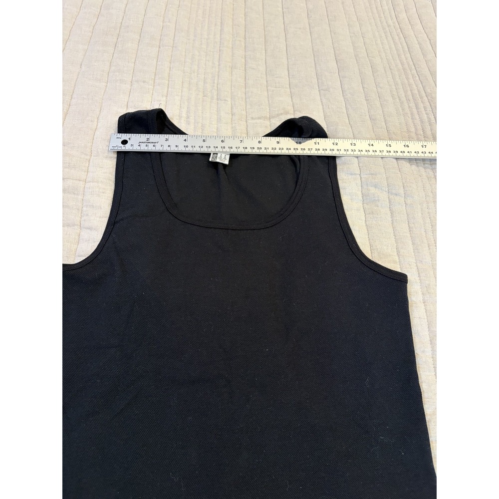 Skiny Women's Black Cotton Blend Tank Top Size M Basic Ribbed Sleeveless Tee - Picture 7 of 9